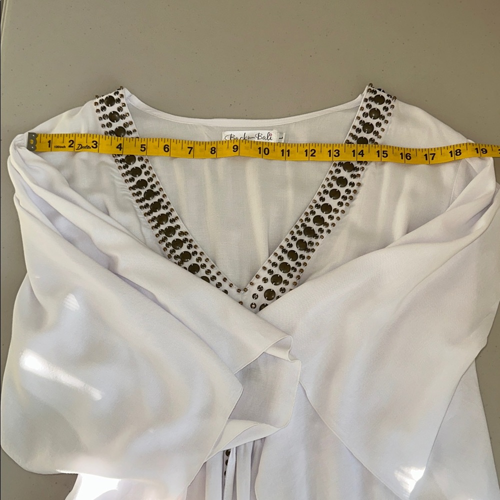 Back from Bali Elegant White Swim Cover-Up Size Large. - Picture 7 of 15